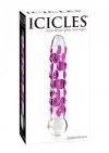 Szklane eleganckie dildo z wypustkami 18 cm