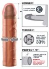 Realistyczna nakładka wydłużająca penisa przedłużka XXL penetrator 