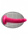 Elastyczne dildo różowe przyssawka Slim Dillio 17cm