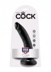 Czarne realistyczne dildo sztuczny penis na przyssawce 17,8 cm