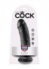 Czarne realistyczne dildo sztuczny penis na przyssawce 20 cm