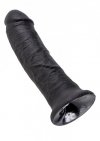 Czarne realistyczne dildo sztuczny penis na przyssawce 20 cm