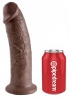 Brązowe realistyczne dildo sztuczny penis na przyssawce 25,5 cm