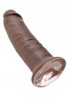 Brązowe realistyczne dildo sztuczny penis na przyssawce 25,5 cm