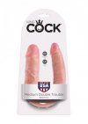Dildo do pochwy i pupy podwójne cieliste 