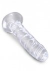 Dildo bez jajek na przyssawce clear 15 cm