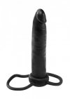 Strap-on nakładka na penisa dildo analne z dwoma pierścieniami na jądra
