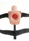 Realistyczna proteza nakładka sztuczny penis dildo z jądrami strap on 18 cm