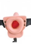 Realistyczna proteza penisa dildo z jądrami strap on z funkcją wibracji