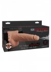 Realistyczne żylaste dildo strap on proteza sztuczny penis z wytryskiem 19 cm