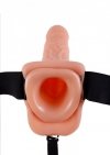 Realistyczna proteza penisa żylaste dildo z jądrami strap on z wibracją