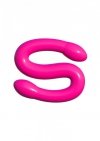 Gumowe gładkie dildo dwustronne różowe 43 cm