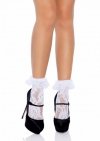 Skarpetki Lace anklet with ruffle white os