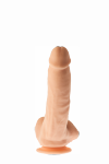 Realistyczne grube żylaste dildo z jądrami na przyssawce 23 cm