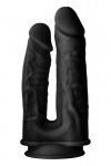 Podwójne realistyczne dildo analno waginalne czarne