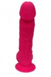 Real love dildo with balls 7inch fuchsia