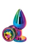 Klasyczny korek analny wtyczka multicolor z kolorowym diamentem
