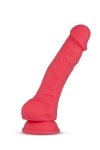 Realistyczne różowe dildo żylasty penis z przyssawką 16,5 cm