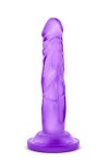 Przeźroczysty fioletowy penis dildo na przyssawce 12,7 cm