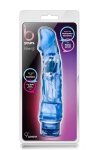 Żelowe realistyczne dildo niebieskie 23 cm