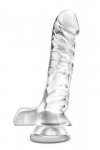 Transparetne żelowe dildo na przyssawce żylasty penis 21,5 cm