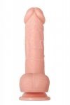 Podgrzewany naturalny wibrator z jądrami 19 cm
