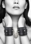 Kajdanki plush bonded leather hand cuffs