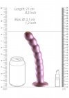Beaded g-spot dildo - 8'' / 20,5 cm - rose gold