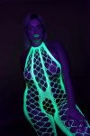 Bodystocking with Halterneck - green - XS/XL