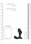 Stacked Vibrating Prostate Massager with Remote Control - Black