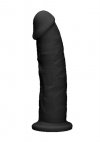 Czarne dildo bez jąder na przyssawce 22,8 cm