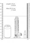 Realistyczny penis na przyssawce dildo clear 18 cm