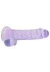 Realistyczny penis na przyssawce dildo fiolet 20 cm