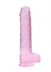 Realistyczny penis na przyssawce dildo różowe 23 cm
