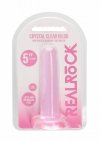 Gładkie dildo korek analny na przyssawce różowy 13 cm