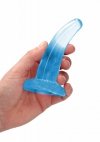 Dildo analne korek na przyssawce zielony niebieski 12 cm