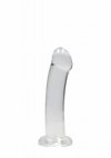 REALISTYCZNE DILDO ANALNE NA PRZYSSAWCE TRANSPARENTNE 17,8 CM