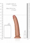 Smukły penis dildo na mocnej przyssawce  17,8 cm