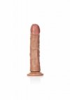 Cielisty zakrzywiony penis dildo na przyssawce  20 cm
