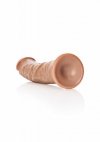 Zakrzywiony penis dildo na przyssawce cielisty 23 cm