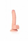 Jak prawdziwy penis dildo na przyssawce cielisty 18 cm