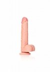 L Realistyczne dildo  z jądrami na przyssawce 23 cm
