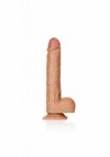 XXL Realistyczne dildo  z jądrami na przyssawce 28 cm