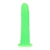 Dildo świecące w ciemności na przyssawce zielony 18 cm