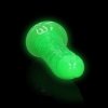 Dildo świecące w ciemności na przyssawce zielony 18 cm