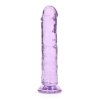 Żelowy realistyczny penis dildo z przyssawką bez jąder fioletowy 18cm