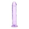 Żelowy realistyczny penis dildo z przyssawką bez jąder fioletowy 23cm