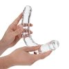 Realistyczny podwójny dildo dong dwustronny - 34 cm Clear