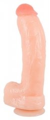 Jak prawdziwe dildo z jądrami penis na przyssawce 27,5 cm