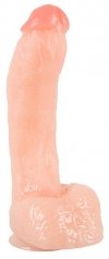 Jak prawdziwe dildo z jądrami penis na przyssawce 27,5 cm